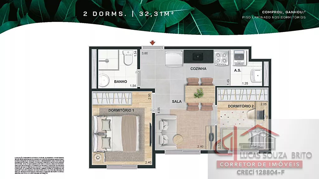 Planta 32m²